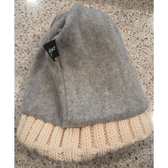 NWT ZEPHYR COLORADO COLLECTION FLEECE LINED WINTER POM POM BEANIE HAT NEUTRAL - Picture 4 of 4
